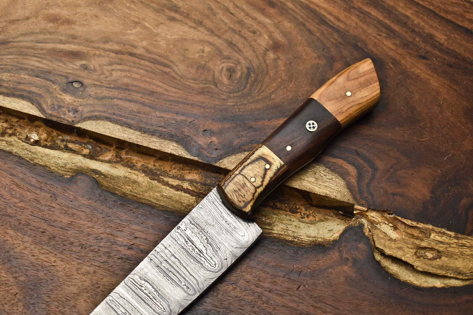 10 Handmade Damascus Steel Chef Knife  Full Tang Kitchen Cooking Blade 1