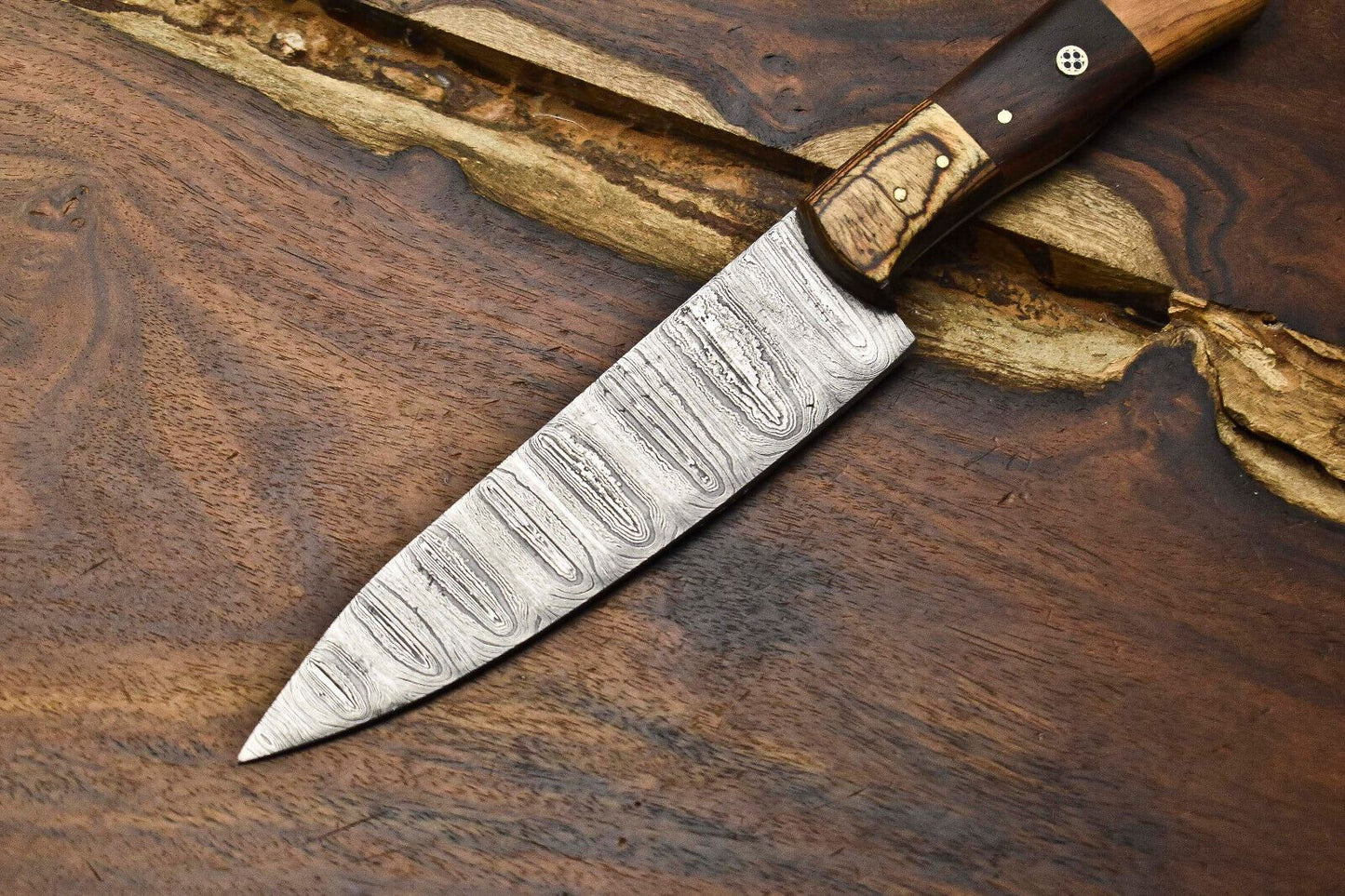 10 Handmade Damascus Steel Chef Knife  Full Tang Kitchen Cooking Blade 2