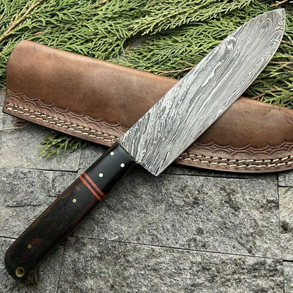 Custom Damascus Steel Chef Knife  Handmade Full Tang Sport Cooking Knife 4