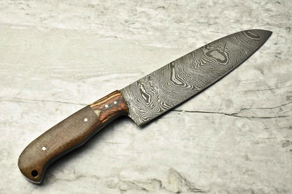Handmade Damascus Steel Blade Chef Knife  Professional Full Tang Knife 3