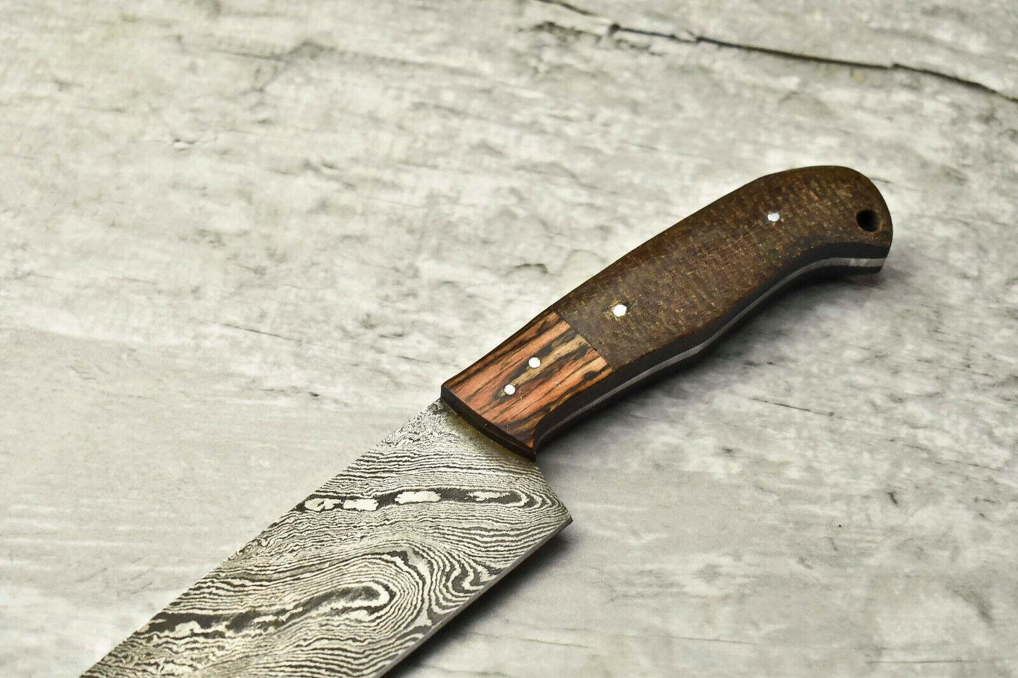 Handmade Damascus Steel Blade Chef Knife  Professional Full Tang Knife 1
