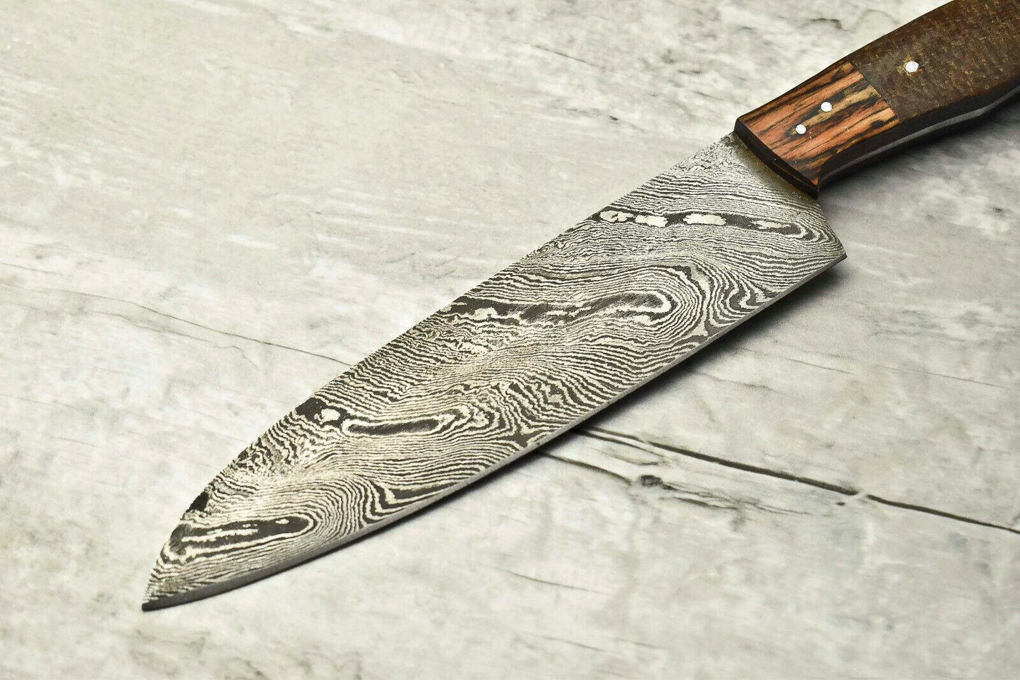 Handmade Damascus Steel Blade Chef Knife  Professional Full Tang Knife 2