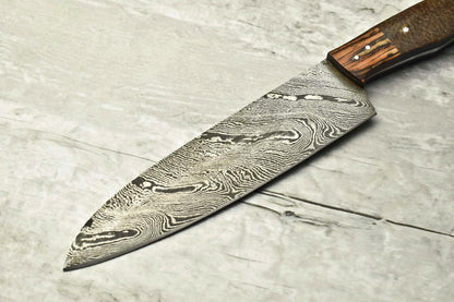 Handmade Damascus Steel Blade Chef Knife  Professional Full Tang Knife 2