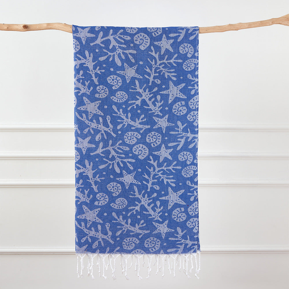 Turkish Bath Towel, Cherry Bow Beach Towel, Quick Drying, Fringed, for Sauna and Children
