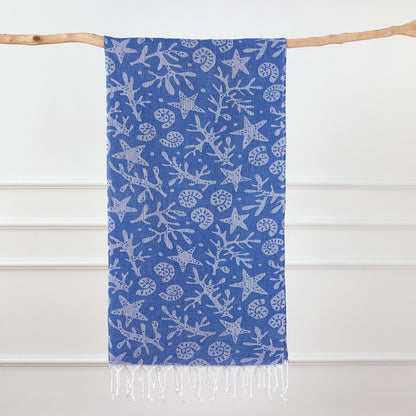 Turkish Bath Towel, Cherry Bow Beach Towel, Quick Drying, Fringed, for Sauna and Children
