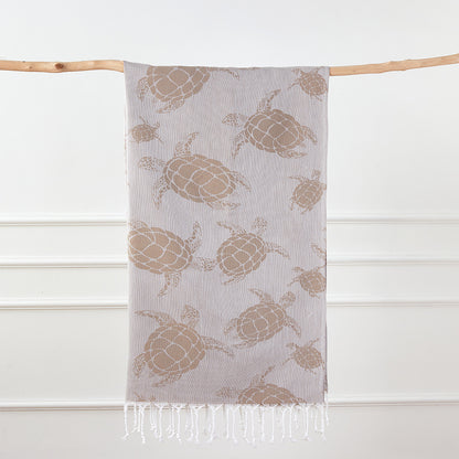 Turkish Bath Towel, Cherry Bow Beach Towel, Quick Drying, Fringed, for Sauna and Children