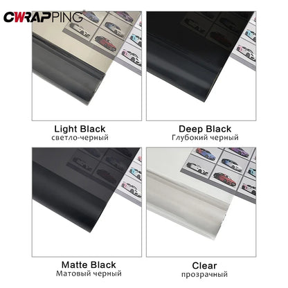 Smoke Black Headlight Taillight Vinyl Wrap Transparent Film Car Sticker Light Tint Foil Lamp Cover  5