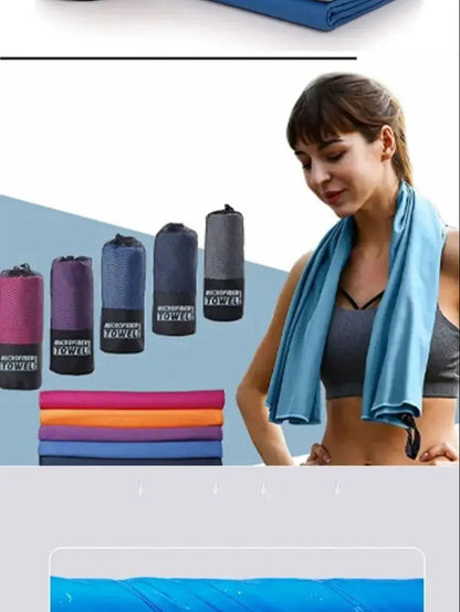 3PCS Quick Drying Towels Outdoor Swimming Fitness And Camping Towel Set Soft And Skin Friendly 4