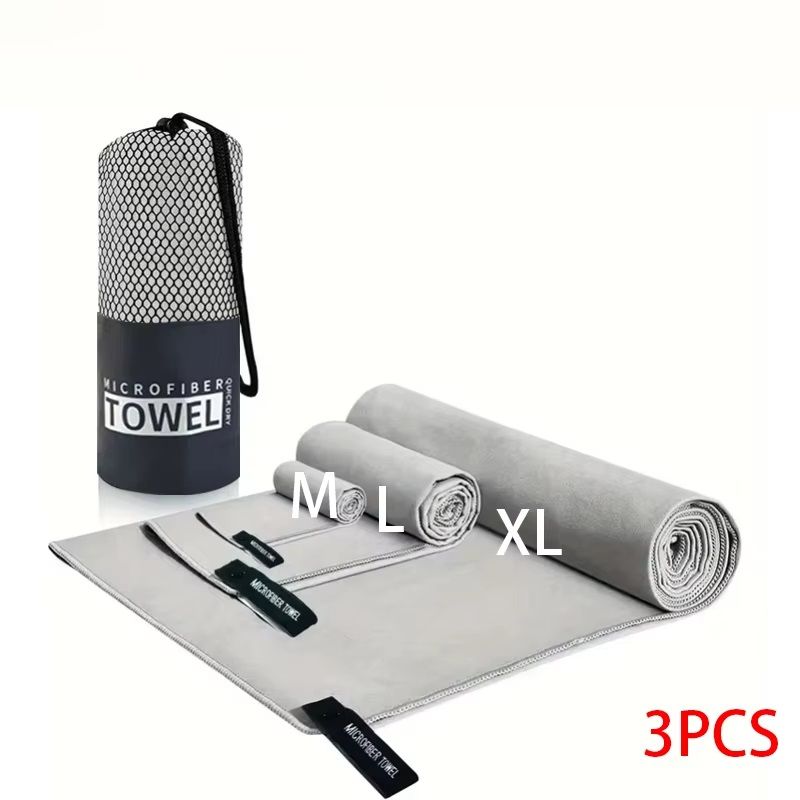 3PCS Quick Drying Towels Outdoor Swimming Fitness And Camping Towel Set Soft And Skin Friendly 5