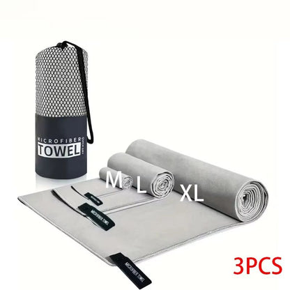 3PCS Quick Drying Towels Outdoor Swimming Fitness And Camping Towel Set Soft And Skin Friendly 5