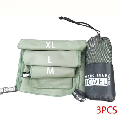 3PCS Quick Drying Towels Outdoor Swimming Fitness And Camping Towel Set Soft And Skin Friendly 6