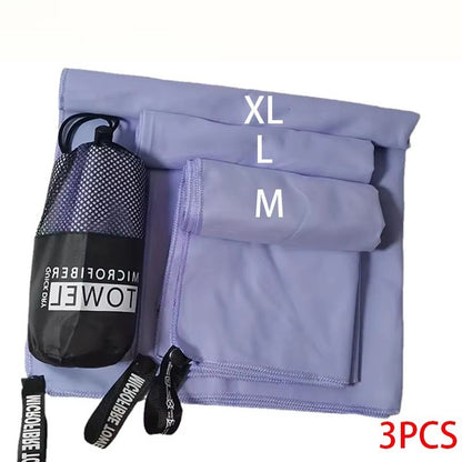 3PCS Quick Drying Towels Outdoor Swimming Fitness And Camping Towel Set Soft And Skin Friendly 7