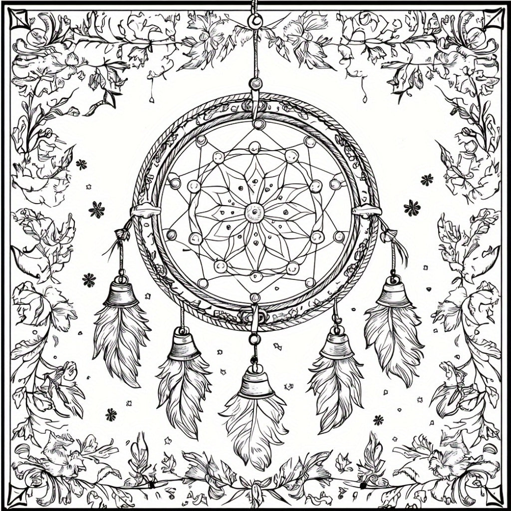 Fairy Dream Catcher Coloring Book For Adults Stress Relief Colouring Mood Reduction Anti Anxiety Ar 1