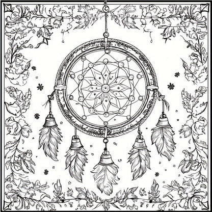 Fairy Dream Catcher Coloring Book For Adults Stress Relief Colouring Mood Reduction Anti Anxiety Ar 1
