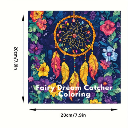 Fairy Dream Catcher Coloring Book For Adults Stress Relief Colouring Mood Reduction Anti Anxiety Ar 2