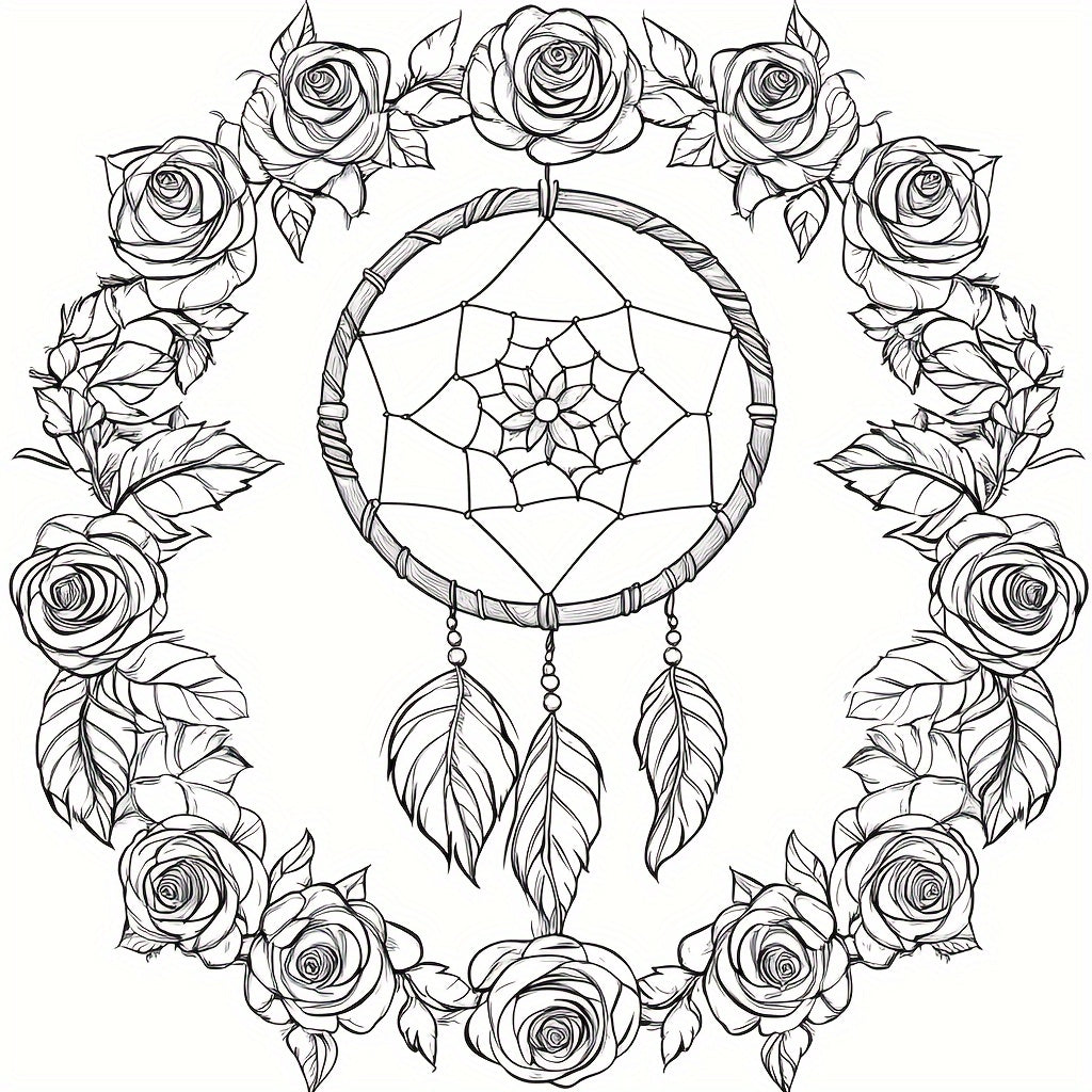 Fairy Dream Catcher Coloring Book For Adults Stress Relief Colouring Mood Reduction Anti Anxiety Ar 3