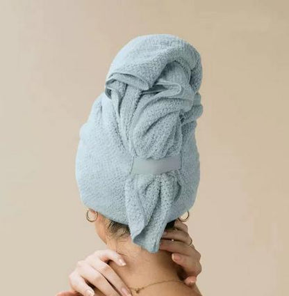 Ultra Soft Hair Towel Wrap, Large Microfiber Hair Towel with Elastic Loop, for Curly, Long and Short Hair