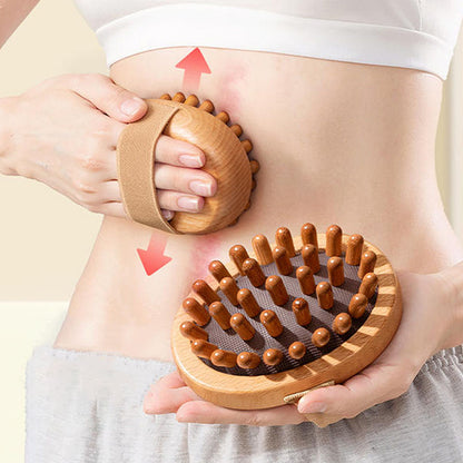Wooden Body Massage Brush, Essential Oil Spa Air Cushion Comb, Anti Cellulite Scalp Massage Brush, Relaxing Body Massage