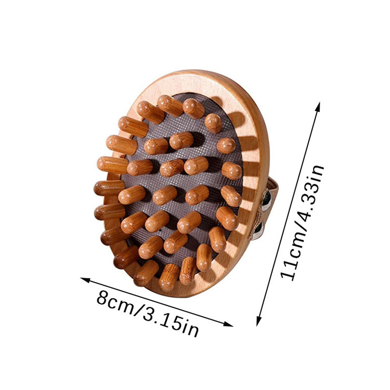 Wooden Body Massage Brush, Essential Oil Spa Air Cushion Comb, Anti Cellulite Scalp Massage Brush, Relaxing Body Massage