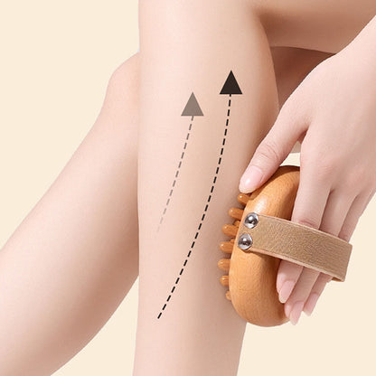 Wooden Body Massage Brush, Essential Oil Spa Air Cushion Comb, Anti Cellulite Scalp Massage Brush, Relaxing Body Massage
