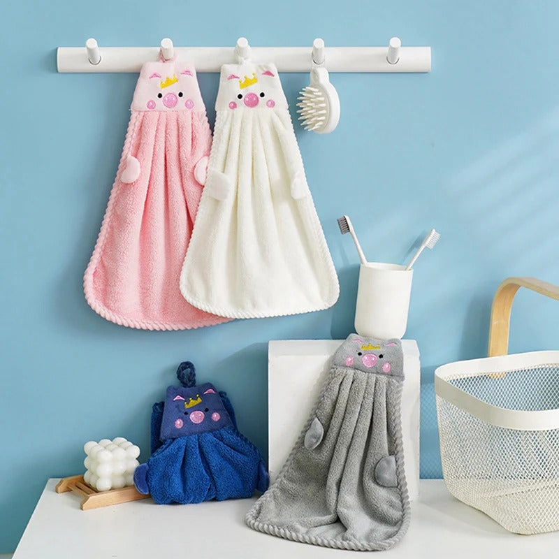 Luxury Coral Velvet Hand Towel, Quick Drying, Highly Absorbent Kitchen and Bath Towel for Cleaning