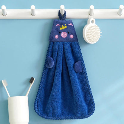 Luxury Coral Velvet Hand Towel, Quick Drying, Highly Absorbent Kitchen and Bath Towel for Cleaning
