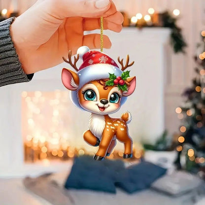 Car Interior Accessory Fun Animal Cat Pendant With Chain Realistic Rearview Mirror Hanging Ornament 10