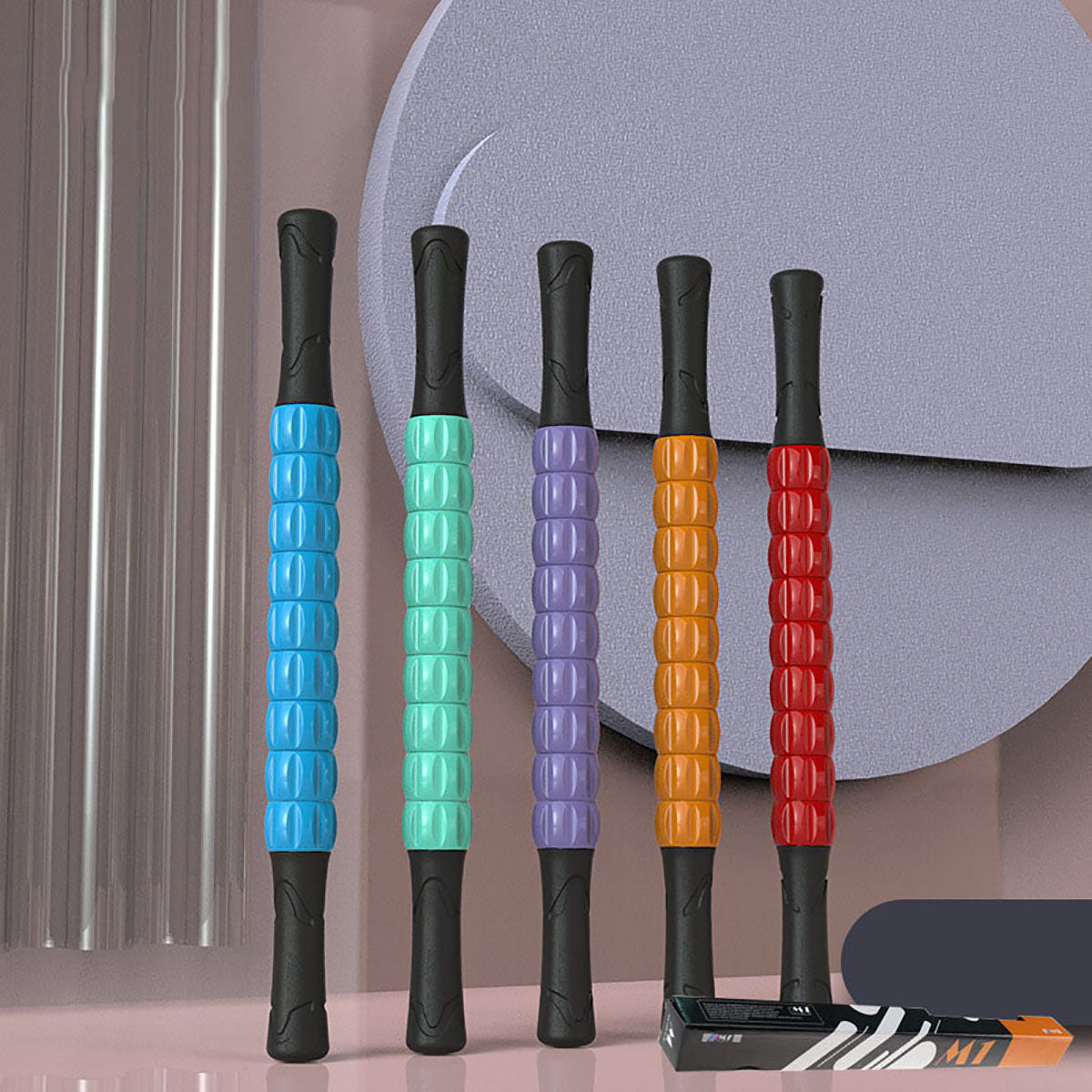 Yoga Deep Muscle Massage Stick, Gear Roller Shaft, Personal Training Fascia Relaxation Roller for Fitness Recovery