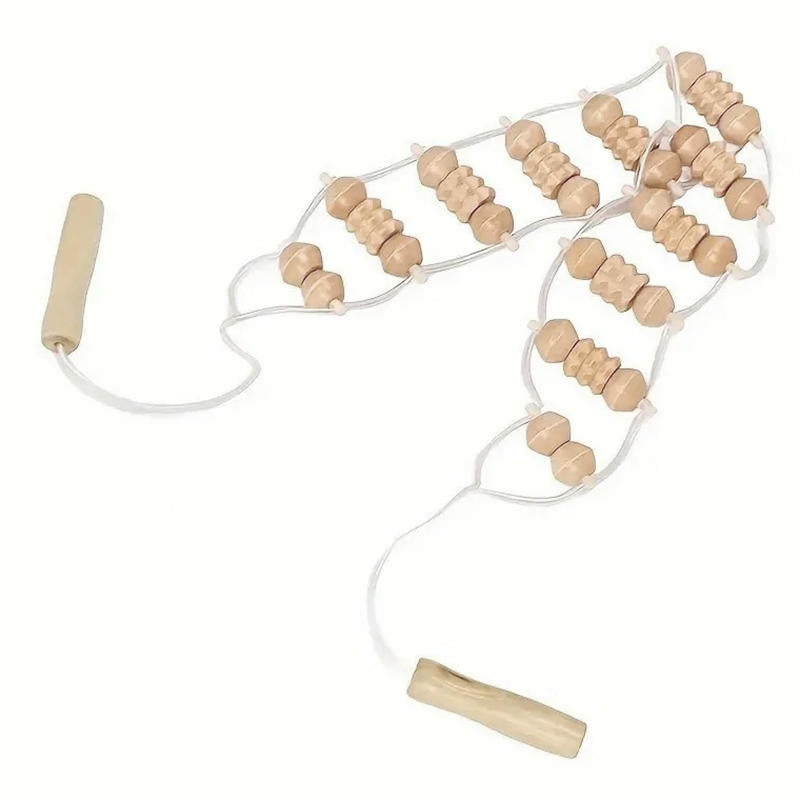 Wood Therapy Back Massage Roller Rope, Cellulite Massage Tools, Self Massage Tools for Neck, Leg, Back Pain Relief