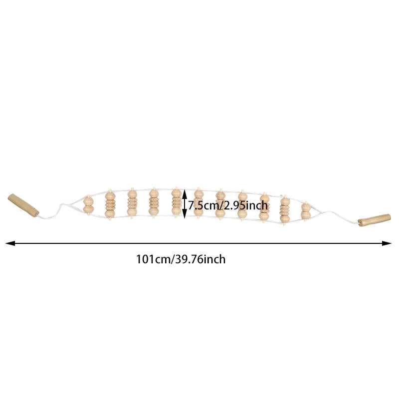 Wood Therapy Back Massage Roller Rope, Cellulite Massage Tools, Self Massage Tools for Neck, Leg, Back Pain Relief