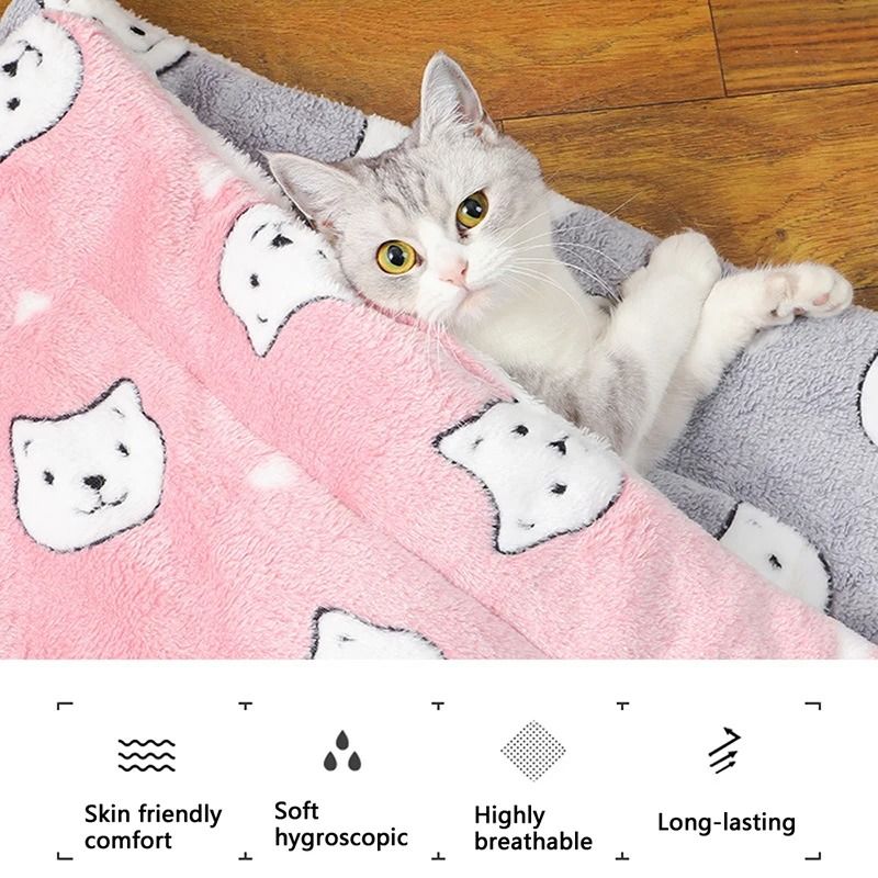 Soft Flannel Pet Sleeping Mat For Dogs And Cats 2