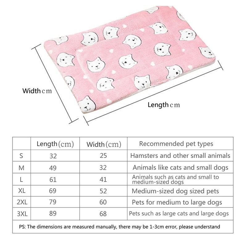 Soft Flannel Pet Sleeping Mat For Dogs And Cats 5