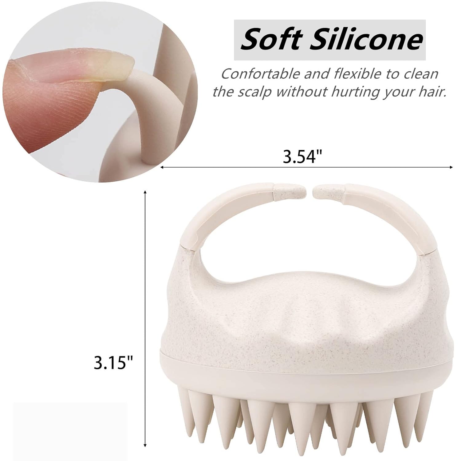 Silicone Hair Scalp Massager Brush Scalp Exfoliator For Dandruff Removal Hair Washing Brush For Dee 1