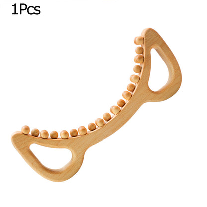Lymphatic Drainage Massager Double Row Gua Sha Tools Wooden Guasha Stick For Back And Leg Therapy 5