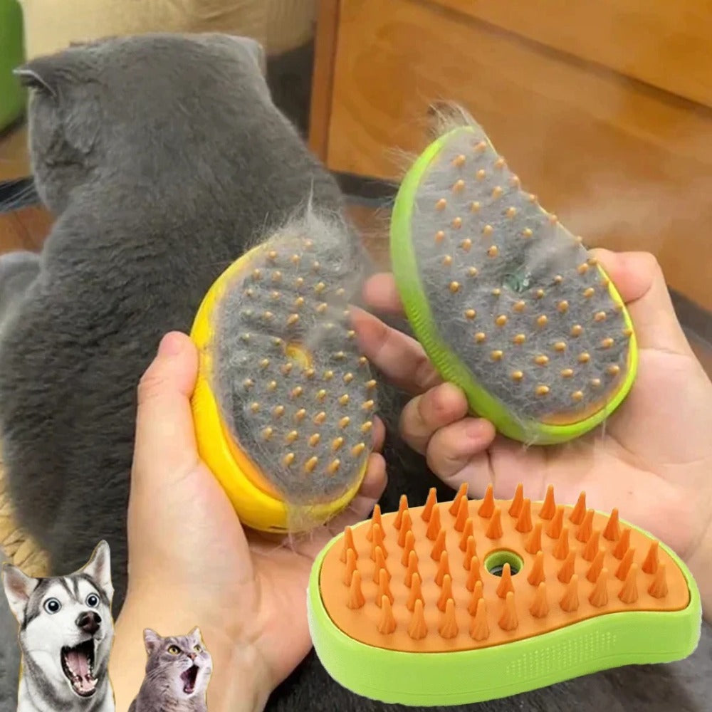 3 in 1 Electric Steam Brush for Cat Dog, Pet Grooming Massage Comb, Steamy Sprayer for Shedding and Hair Care