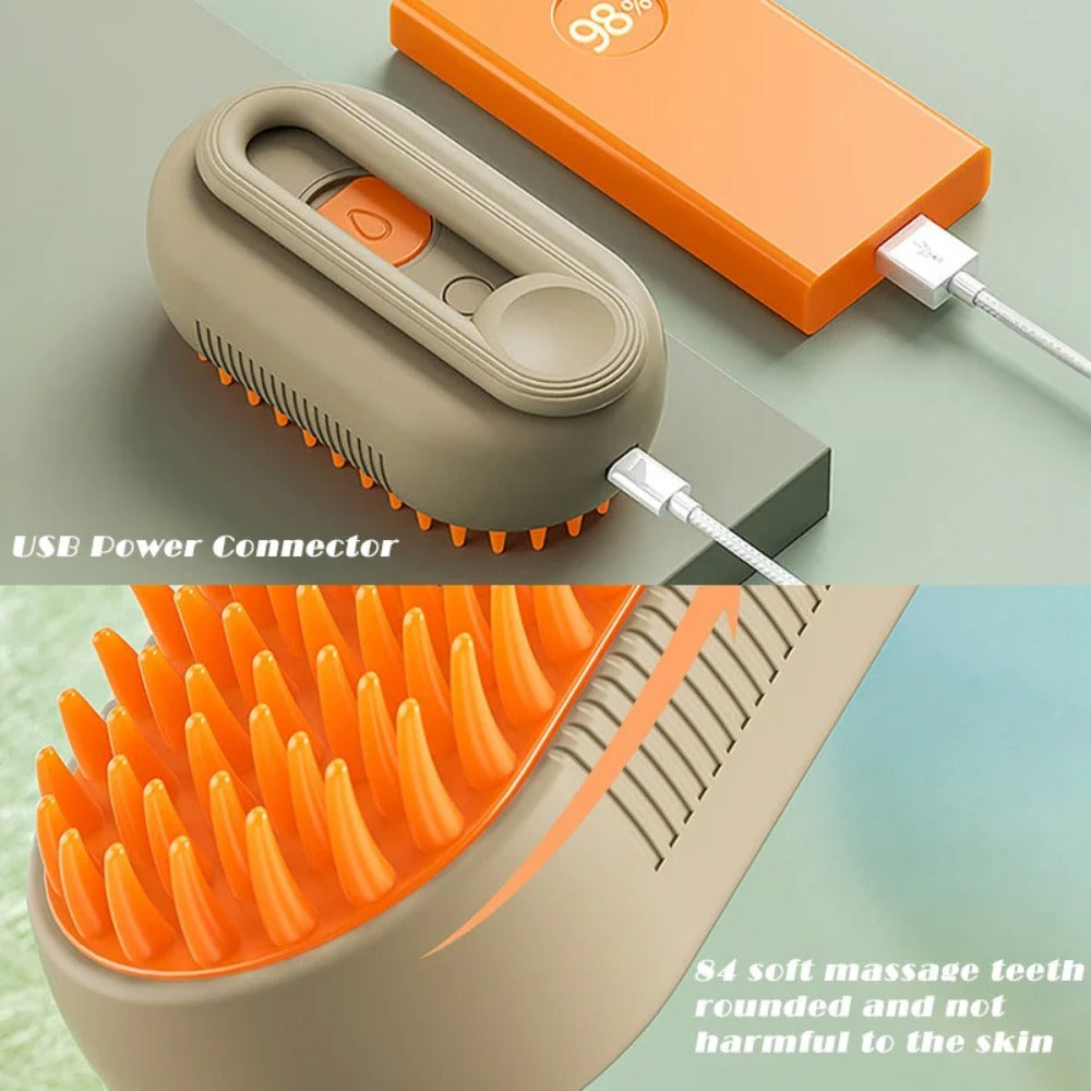 3 In 1 Electric Steam Brush For Cat Dog Pet Grooming Massage Comb Steamy Sprayer For Shedding And H 5