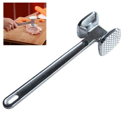 Durable Zinc Alloy Meat Hammer, Tenderizer Mallet Tool for Pounding Beef Chicken Pork, Kitchen Cooking Utensil
