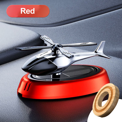 Solar Helicopter Car Air Freshener, Decorative Aromatherapy, Propeller Rotary Perfume Diffuser for Car Interiors