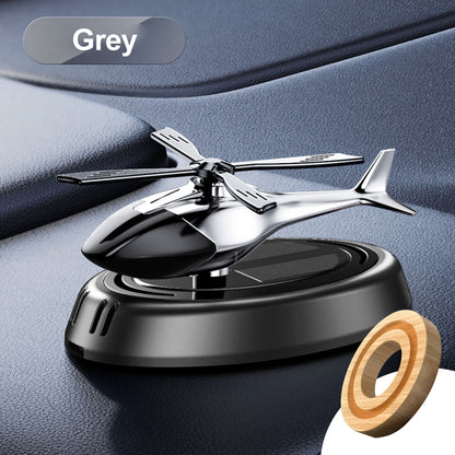 Solar Helicopter Car Air Freshener Decorative Aromatherapy Propeller Rotary Perfume Diffuser For Ca 3