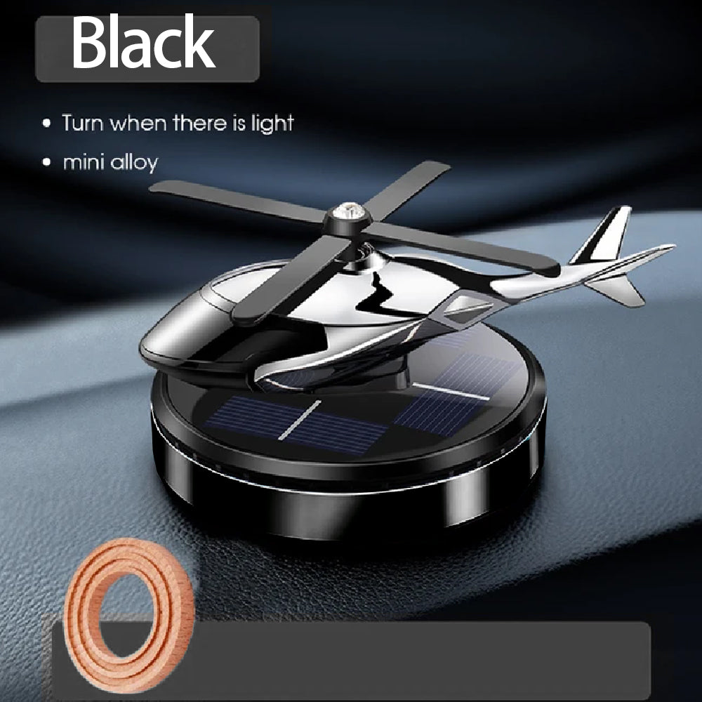Solar Helicopter Car Air Freshener Decorative Aromatherapy Propeller Rotary Perfume Diffuser For Ca 7