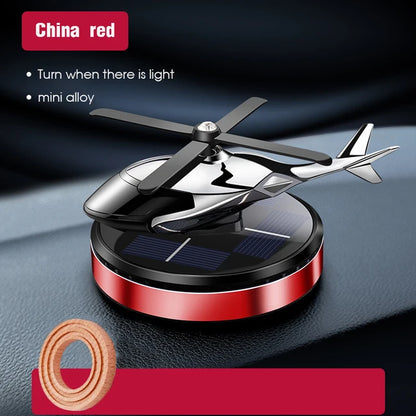 Solar Helicopter Car Air Freshener Decorative Aromatherapy Propeller Rotary Perfume Diffuser For Ca 8