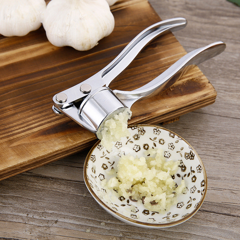 Stainless Steel Garlic Press Crusher, Manual Garlic Mincer Squeezer, Handheld Grinding Tool for Home Kitchen Accessories