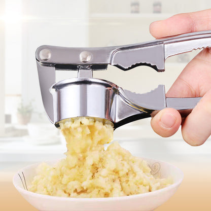 Stainless Steel Garlic Press Crusher, Manual Garlic Mincer Squeezer, Handheld Grinding Tool for Home Kitchen Accessories