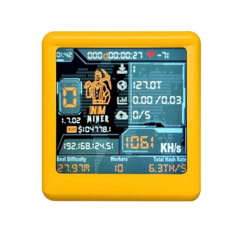 Home Desktop Clock Crypto Miner NM TV NMMiner 1060KHS Silent BTC Lottery Miner
