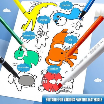 Children Montessori Toys DIY Self Adhesive Drawing Roll Kids Learning Paint Coloring Scroll For Ear 2