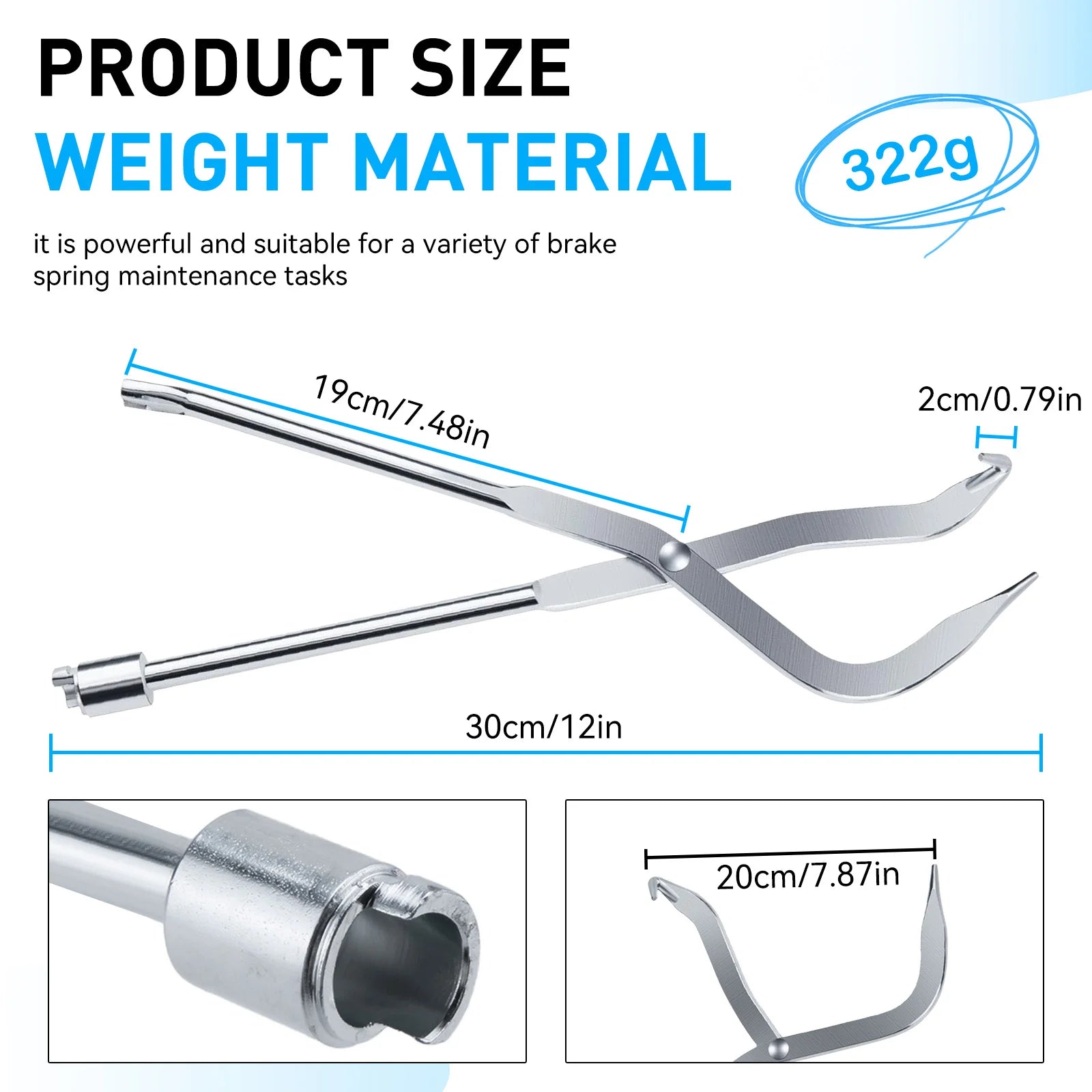 Brake Spring Clamp Plier, Car Drum Brake Tool, Workshop Installer Clamp, Auto Repair Disassembly Accessories