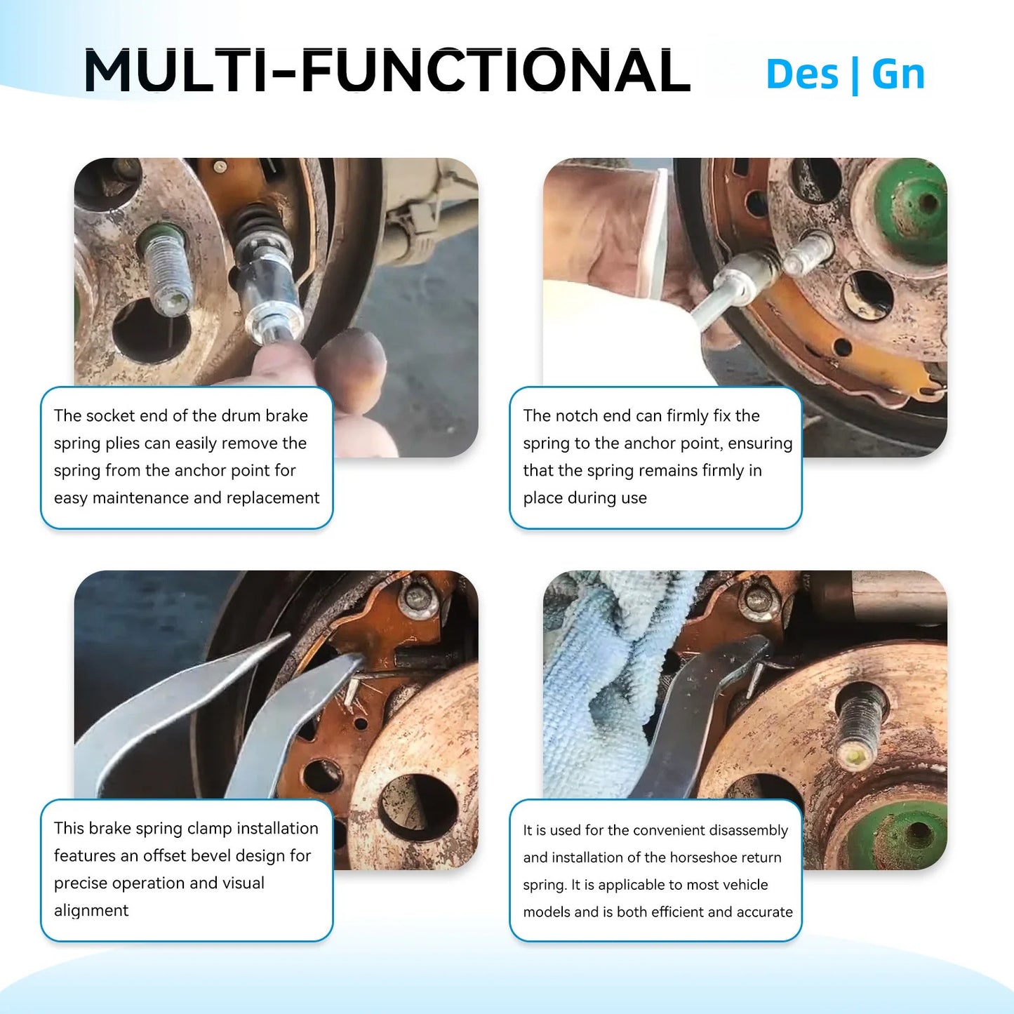 Brake Spring Clamp Plier, Car Drum Brake Tool, Workshop Installer Clamp, Auto Repair Disassembly Accessories