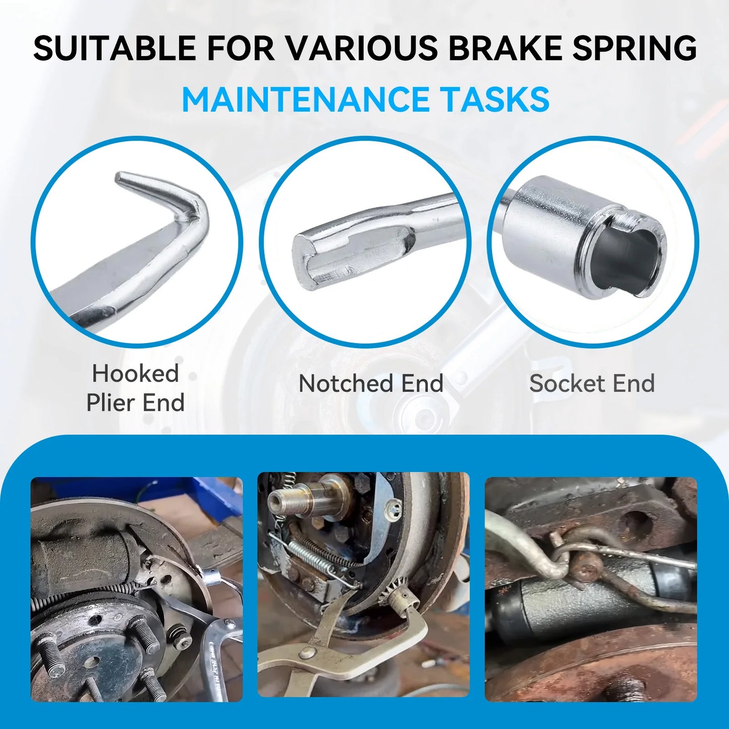Brake Spring Clamp Plier, Car Drum Brake Tool, Workshop Installer Clamp, Auto Repair Disassembly Accessories