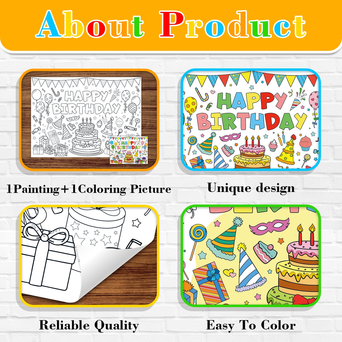 Space Birthday Party Supplies, Coloring Tablecloth for Kids, Birthday Coloring Poster, Drawing Books for Boys and Girls