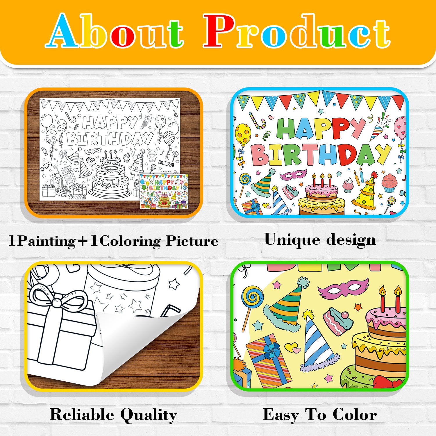Space Birthday Party Supplies, Coloring Tablecloth for Kids, Birthday Coloring Poster, Drawing Books for Boys and Girls